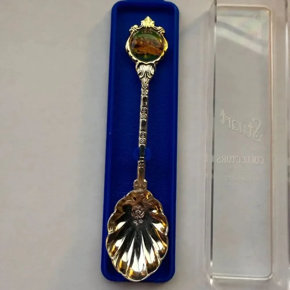 Vintage Stuart Crail Scotland Souvenir Spoon Silver Plated Collector Keepsake Ca
